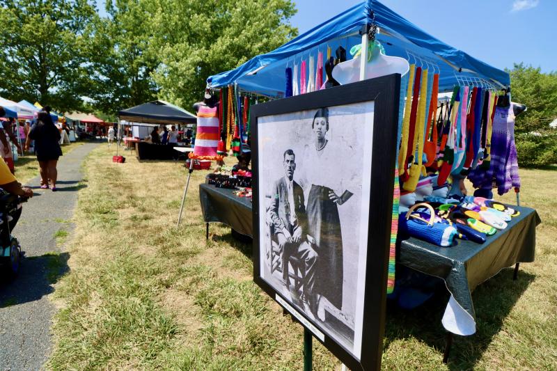 Darryl and Darnell Daisey displayed some of their historic family photos around the park. The photos are part of an exhibit called Voices Heard: The History and Legacy of the Black Community in Lewes at the Lewes History Museum.